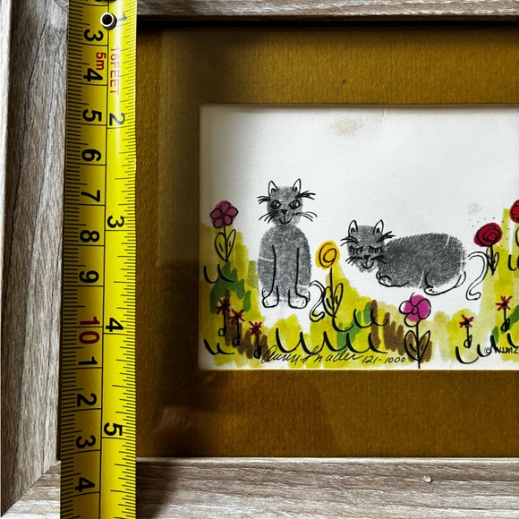 A 1970 limited edition print of two cats by UMZE. - Picture 4 of 5